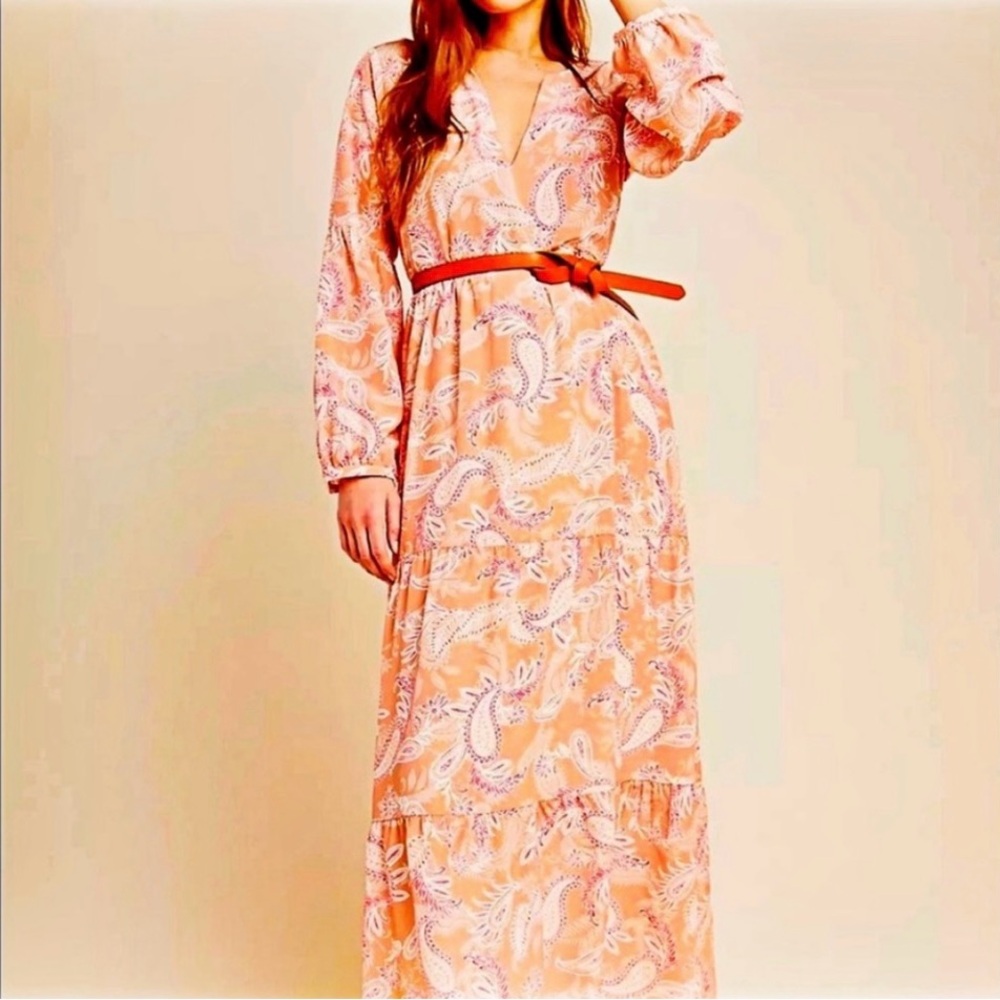 Anthropologie x Katchel size 12 maxi dress floral pink